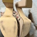 Marc Fisher  Gervasi Faux Leather Square Toe Platform Sandals cream tan 7.5M Photo 4