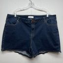 Lane Bryant  Essential Stretch Girlfriend Shop Mid-Rise Womens Denim Shorts Sz 22 Photo 0