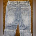 Chico's Chico’s Platinum Cropped Jeans with Embellished Pockets in Light-Wash - size 1.5 Photo 3