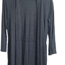 Natori  Women Long Line Cardigan Belt Gathered Back XS Gray Neutral Minimalistic Photo 4