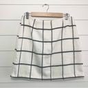 Lulus  Spence White Plaid A-Line Mini Skirt Size L Flannel Minimalist Preppy Photo 4