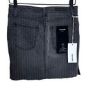 GRLFRND  pinstripe Blaire black denim skirt size 27 NWT Photo 5