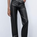 ZARA Faux Leather Straight Leg Pants Photo 1