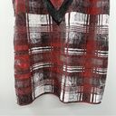 Lovers + Friends  Camisole Tank Top Black Lace Red & Gray Plaid Print Size L Photo 3