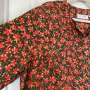 Liz Claiborne Vintage  ELISABETH Silk Top Plus Size 16 Floral Summer Button Up Photo 5