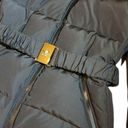 Versace  Coat Black Down with Cinched Belt Gold Medusa Waist Length Hooded Photo 2