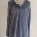 Natori  Velour Oversized Gray Pullover Sweater Photo 0