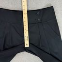 BCBGMAXAZRIA  Mandy Pleat Front Culotte Shorts Black 4 Wool Photo 9