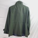 Thread and Supply  Nordstrom Hunter Olive Green Wool Double Breasted Peacoat L Photo 3