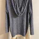 ee:some Ee women's Heather Blue Fringed Hooded Tunic, L NWT Photo 3