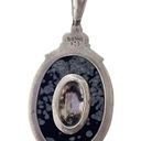 Onyx 925 Silver Sajen Goddess Face Mother of Pearl PENDANT Black Obsidian  Gems Photo 4