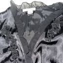 Black silky tie robe Black Photo 2