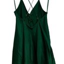 Victoria's Secret Vintage  Gold Label Green Silk Slip Mini Dress Size Medium Photo 4