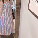 Draper James  rainbow striped tiered maxi dress size XXlarge Photo 7