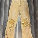 Vervet Mustard High-Rise Distressed  Denim Photo 2