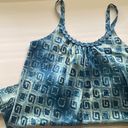 Oscar de la Renta  pink label blue ocean print short silky nightgown, size XL Photo 0