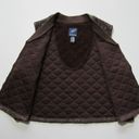 Studio Blue Women’s Brown Sleeveless Zip Up Quilted Vest M Photo 7