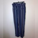 Thread and Supply  Navy Striped Palazo Pants Photo 1