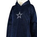 FOCO Navy White Dallas Cowboys Reversible Sherpa Hooded One Size New Blue Photo 1