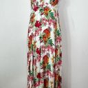 Vix Paula Hermanny  Tropical Floral Pineapple Halter Maxi Dress M/L Coverup Photo 1
