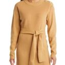 Charles Henry NEW  Long Sleeve Belted Mini Sweater Dress in Camel - size M Photo 3