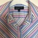 Jones New York   Women’s Striped Button Down Shirt Size M Photo 1