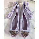 Jimmy Choo Purple & Crystal Grace Flat Photo 4