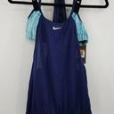 Nike NEW  Layered‎ Sport Tankini Swimsuit Set Two Piece Womens Size S Blue TOP Photo 0