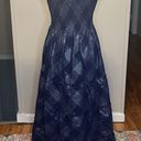 Hill House  Home Ellie Nap Dress Navy Metallic Check Size Small Discontinued Photo 4