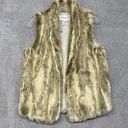 BCBGeneration  Jacket Womens XS Vest Faux Fur Beige Cream Open Boho Trendy Photo 0