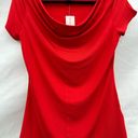 Banana Republic Red  Cowl Neck Cap Sleeve Top Photo 5