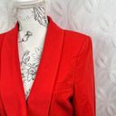 Bardot Revolve  Red Cropped Blazer Shawl Collar Cuffed Sleeves Sie 10 NWT Photo 3
