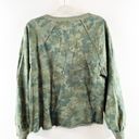 Pilcro  Reworked Popover V-Neck 100% Cotton Sweatshirt Green Camo Print Medium Photo 8