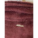 Volcom NEW‎  Pheelin Phuzzy Zip Up Faux Fur Sherpa Jacket - Burgundy Sz M Photo 11