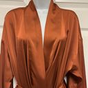 Stars Above Rust Copper Satin Short Robe Photo 7