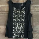 Torrid  Top Womens 2 Sleeveless Blouse Black Lace Panel Zip Stretch Casual Ladies Photo 0