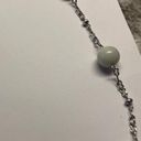 Talbots Signed  Faux Pearl / Blue Silver Tone Bead Statement Costume Necklace Photo 1