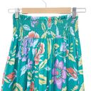 Rachel Zoe NWT  Maxi Skirt Aqua Coral Tropical Floral Button Front Size Small NEW Photo 4