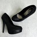 Brash  Black Sparkly Pump Heels Photo 1