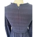 Sanctuary  Navy Babydoll Sz Small Dress Women's High Neck Smocked Bodice Romantic Photo 8