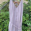 Blush Noir 👗 Beige Dress w/ colorful floral straps. Sz Large NWT! Photo 0