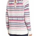 Caslon NEW NWT  PETITE Tie Back Sweater Cream Ivory Pink Blue Fair Isle Nordic PS Photo 3