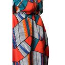 City Triangles  Geometric Print Elastic Waist Blouson Strapless Dress w/Pockets M Photo 2