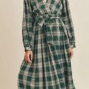 Just Me New plaid belted vintage long sleeves dress, size S Photo 12