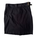 Ralph Lauren Lauren  Pencil Skirt Sz M Modest Black Side Zip Double Metal… Photo 1