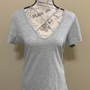 Wishlist Gray Criss Cross Short Sleeve Medium Top Photo 3