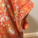 Cynthia Steffe NWT  Women Cap Sleeve Orange, Floral blouse Photo 5