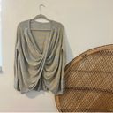 Lululemon Twist & Wrap Pop Stripe Heathered Light Grey and yellow sweater Photo 2