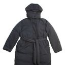 Everlane NWT  The Duvet Puffer in Black Belted Hooded Oversized Midi Coat M Photo 2