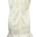 Leslie Fay Vintage 80's  sleeveless lace cream dress with ruffles size 10 Photo 1